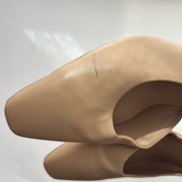 Vince Tiana Square‎ Toe Leather Pumps Tan Size 10M - Picture 6 of 8